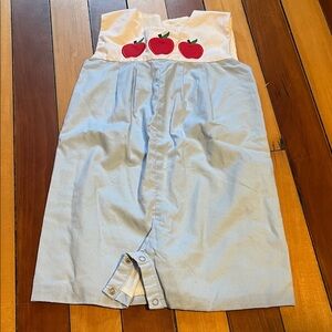 Cecil & Lou boys 18 month apple shorties onesie jumpsuit fall outfit blue white